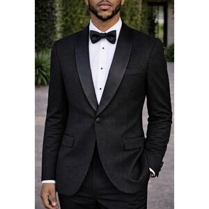 GUCCI Black Satin Velvet Tuxedo Jacket owner NBA Devin Harris Dallas Mavericks